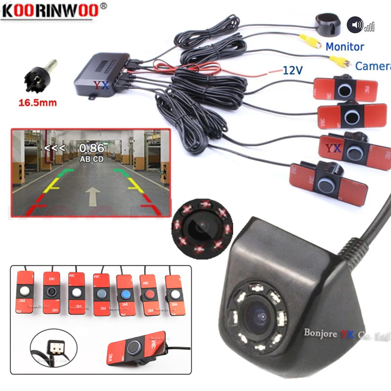 Electronics Gadgets Wholesale - Parktronic Assistance Auto 4-achterradardetectieapparaat Achteruitrijcamera Elektronische